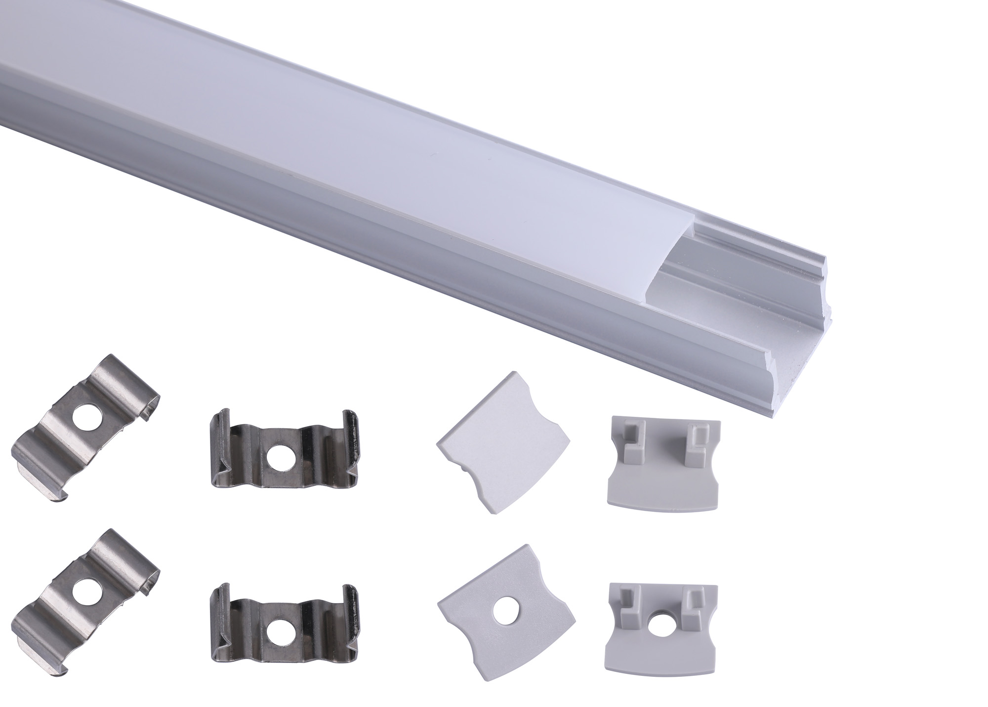 M7394  Tiras 2m, 17 x 15.3mm Aluminium Profile With Diffuser And Accessories
